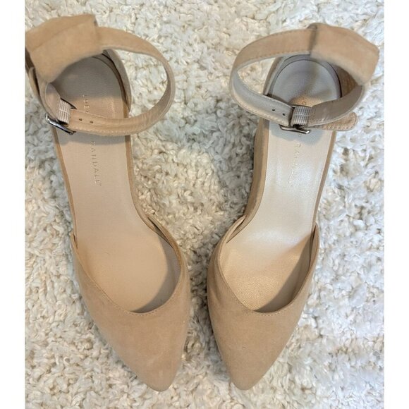 Loeffler Randall Jules Nude Suede Wedge Heels Shoes 8.5 - Picture 3 of 5